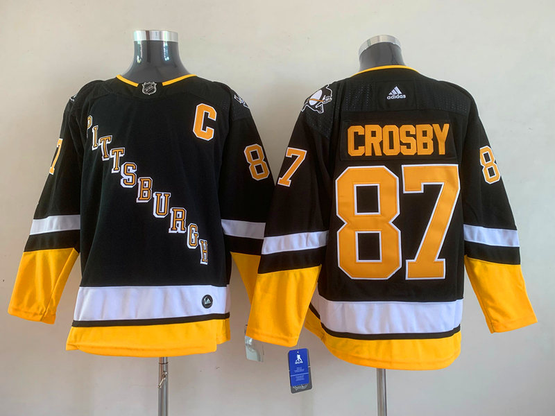 Men's Pittsburgh Penguins sidney crosby #87 Black Jersey
